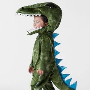 Kids Pottery Barn T-Rex costume with light up tail